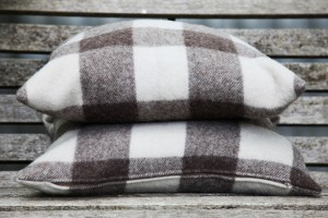 Natural Jacobs Check cushions. CZ42